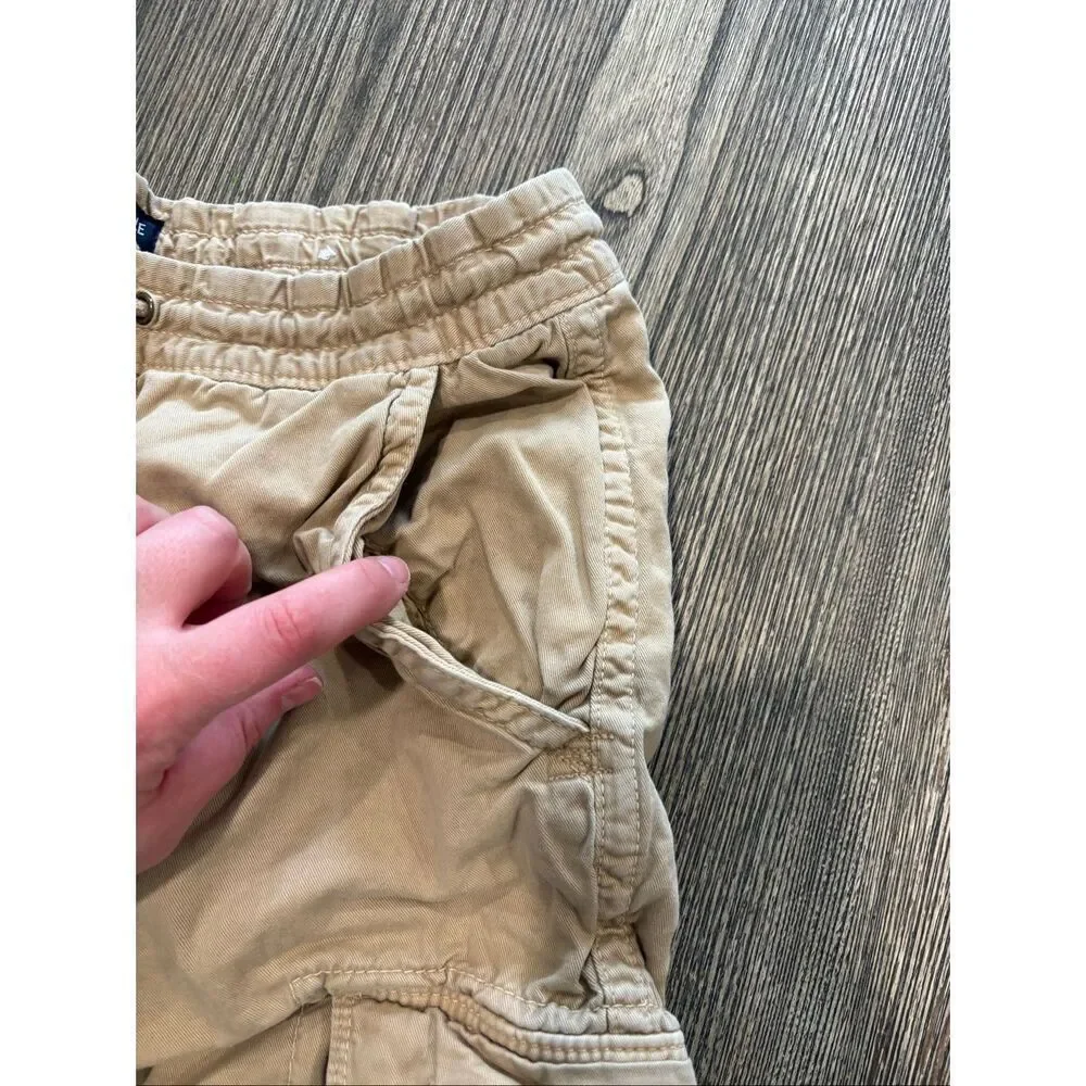American Eagle Mens Cargo Shorts Drawstring Elastic Waist Cotton Khaki Size M
